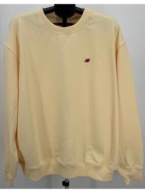 Contemporary New Balance Minimalist Crewneck Sweatshirt Cream X-Large